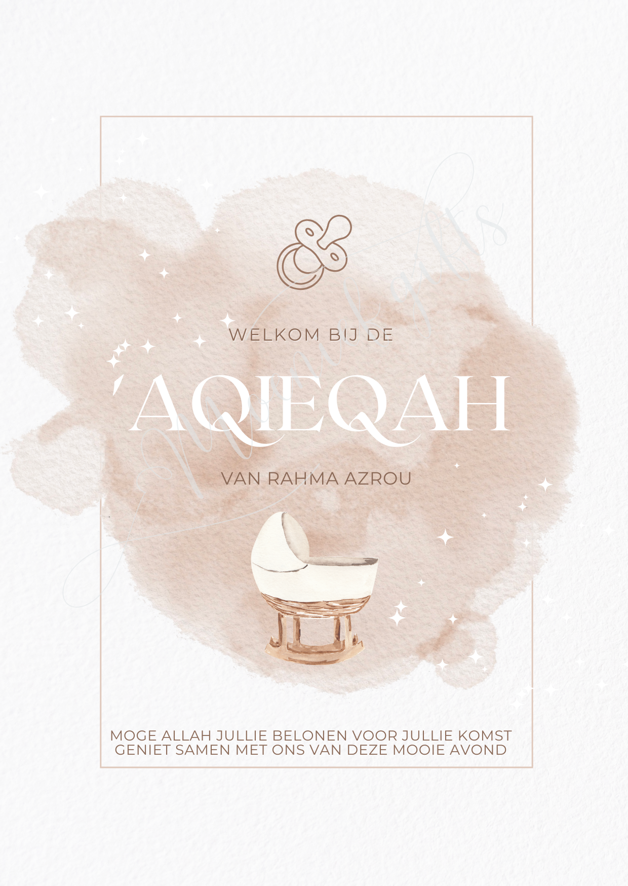 Aqieqah table card Rahma