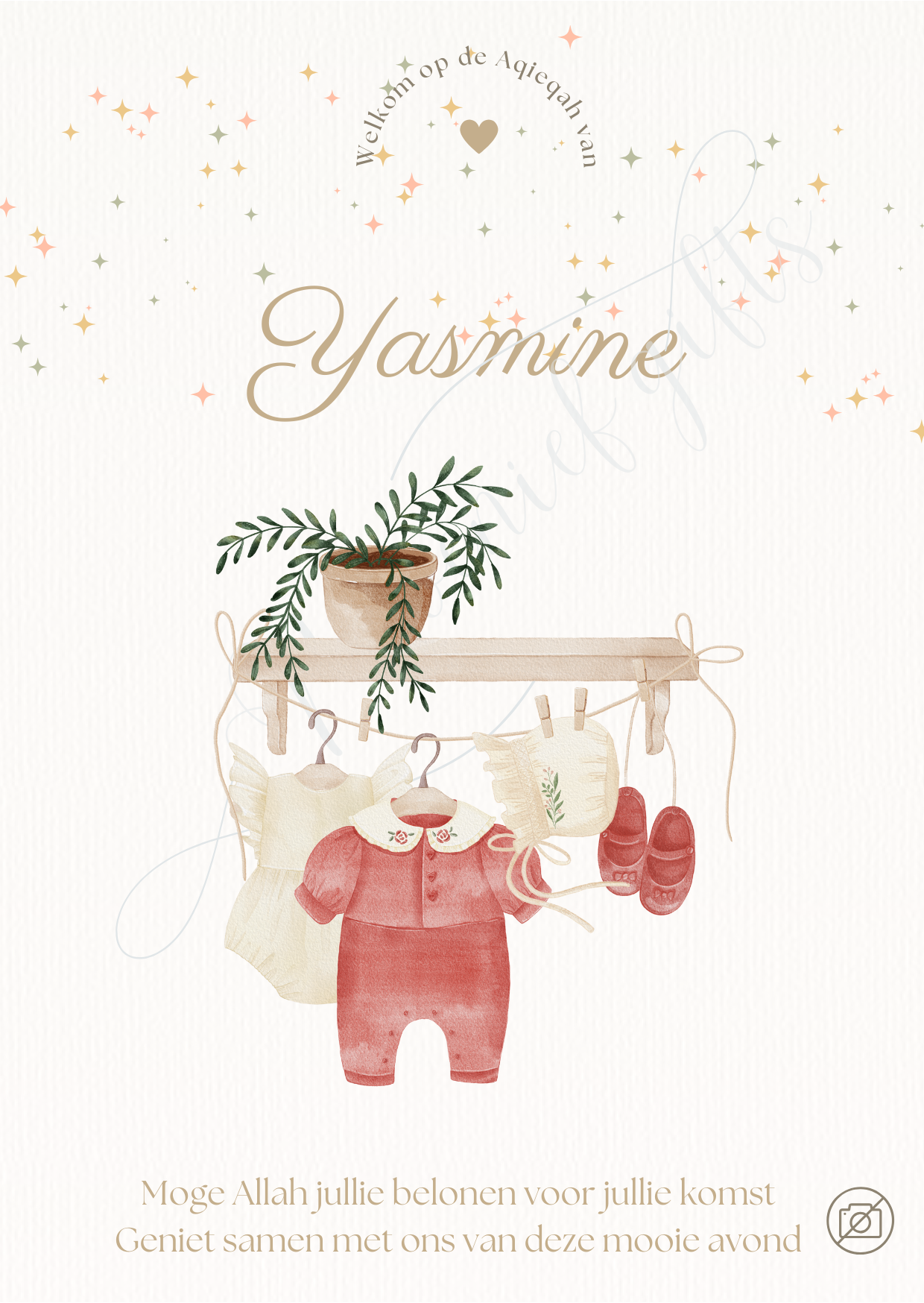 Aqieqah table card Yasmine