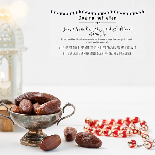 Dua sticker na het eten