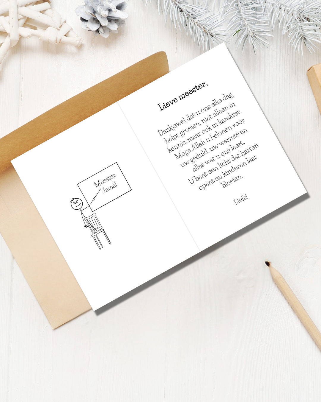 Wenskaart Deze meester is een topper!