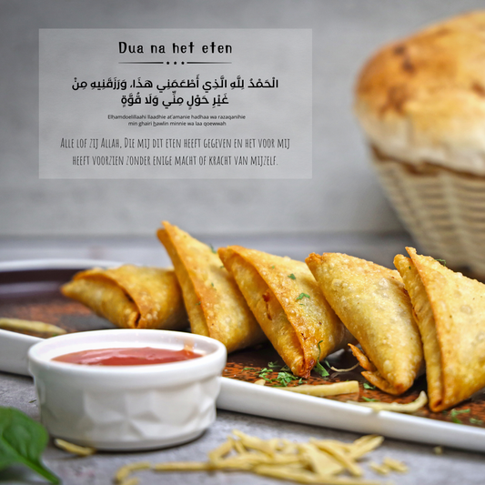 Dua sticker na het eten