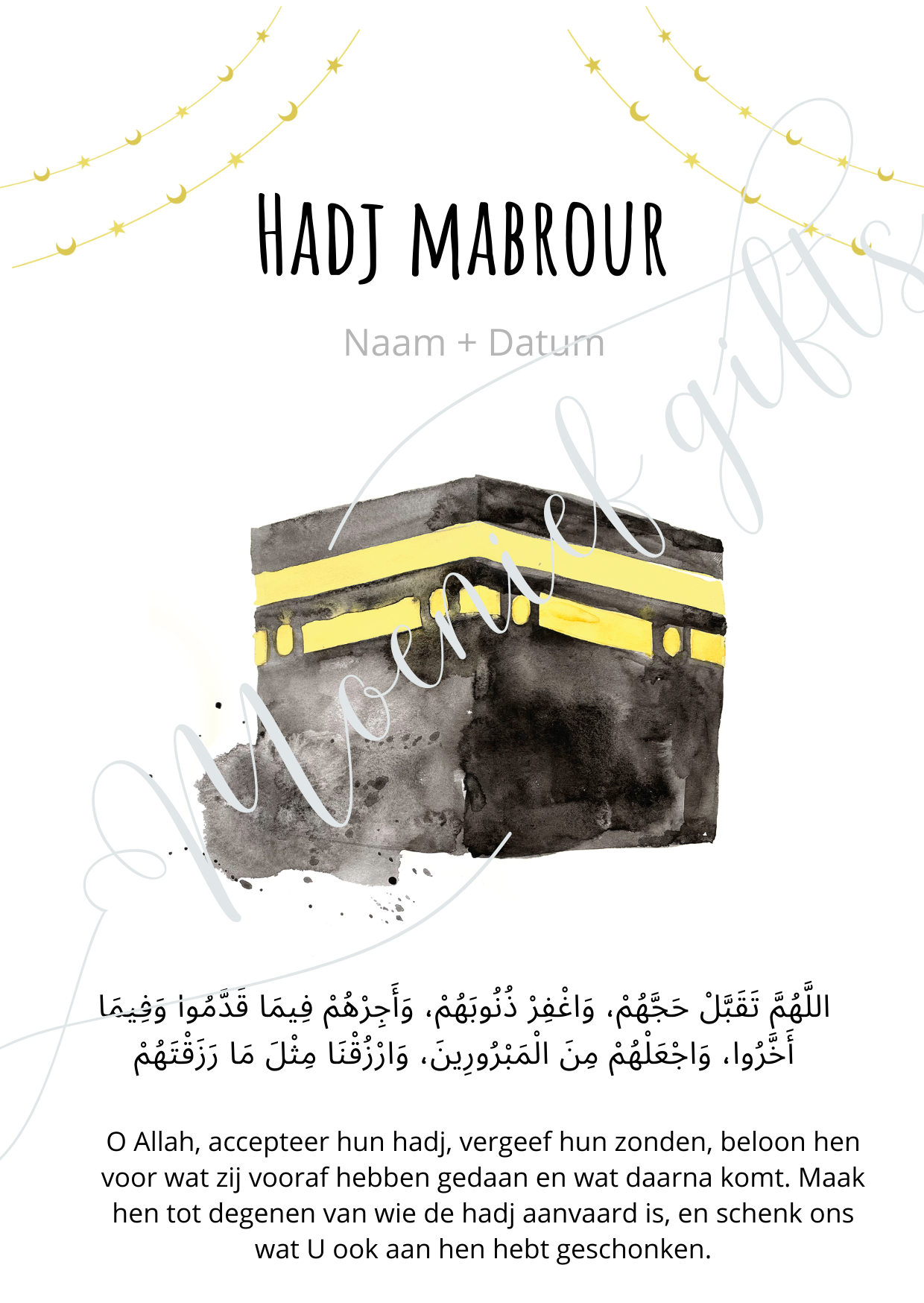 Umrah en Hadj tafelkaarten