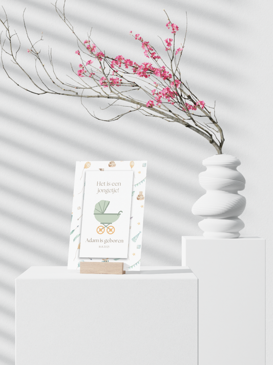 Wenskaart Baby jongen