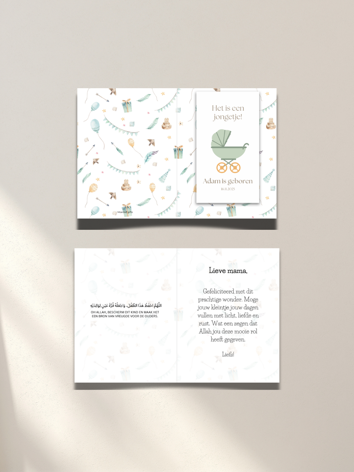 Wenskaart Baby jongen