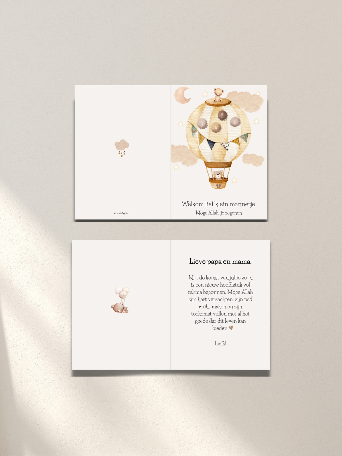 Wenskaart Baby jongen