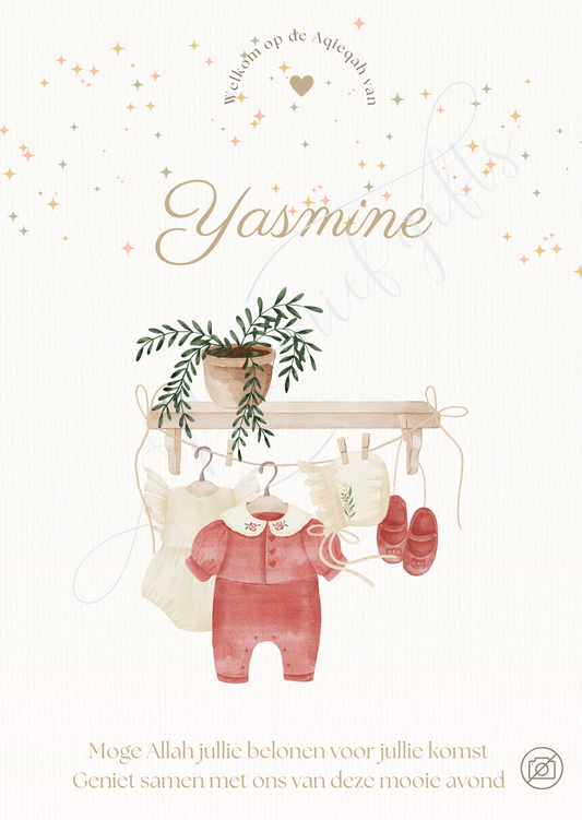 Aqieqah table card Yasmine