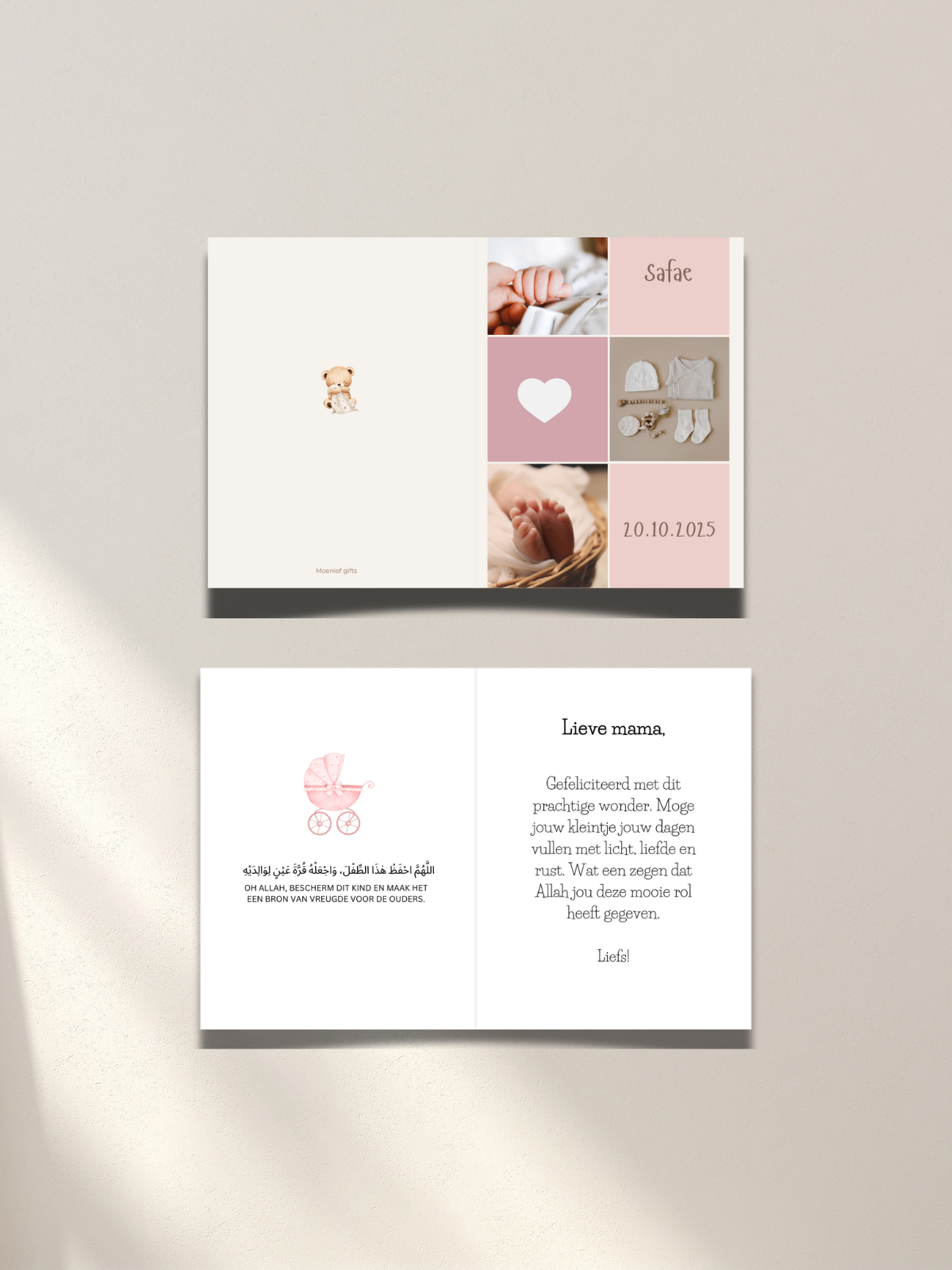 Wenskaart Baby Meisje