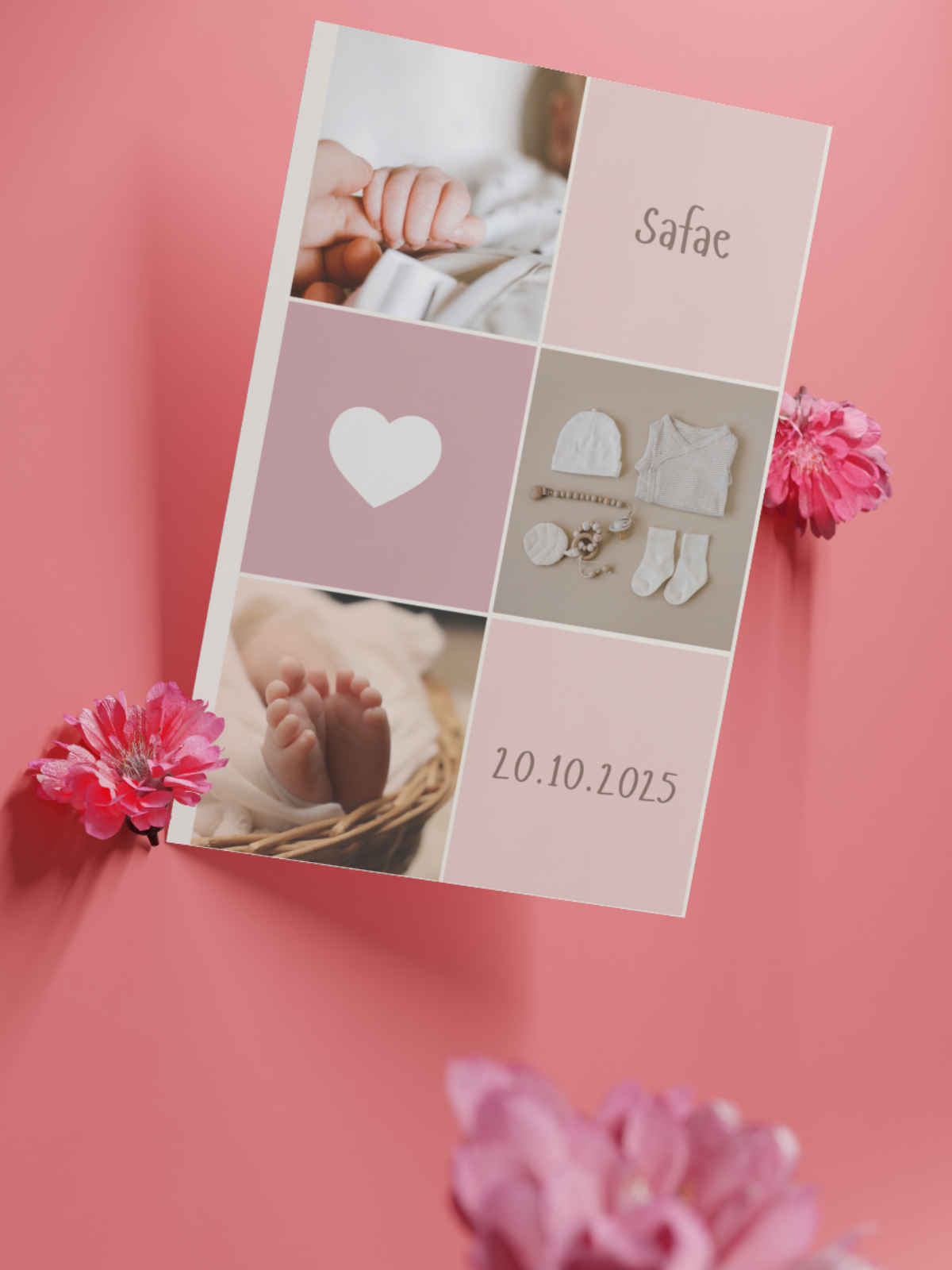 Wenskaart Baby Meisje