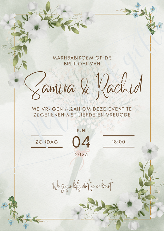 Bruiloft en henna tafelkaarten